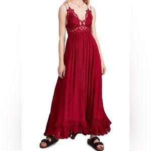 Free People Adella Maxi Dress in Red
